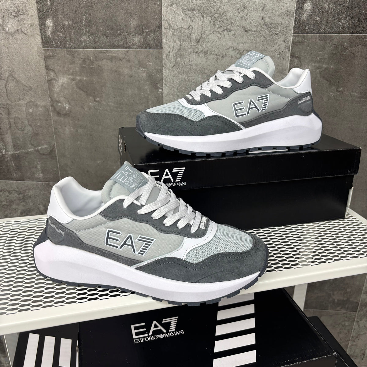 EA7 GREY & WHITE