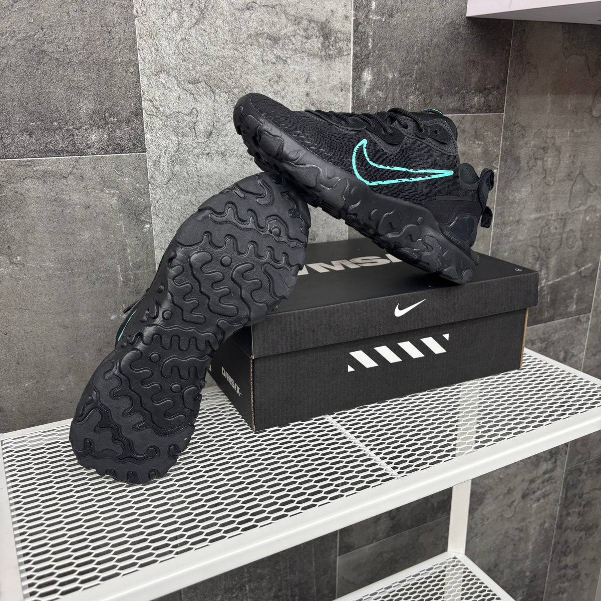 NIKE REACT VISION MX BLACK LOGO BLUE