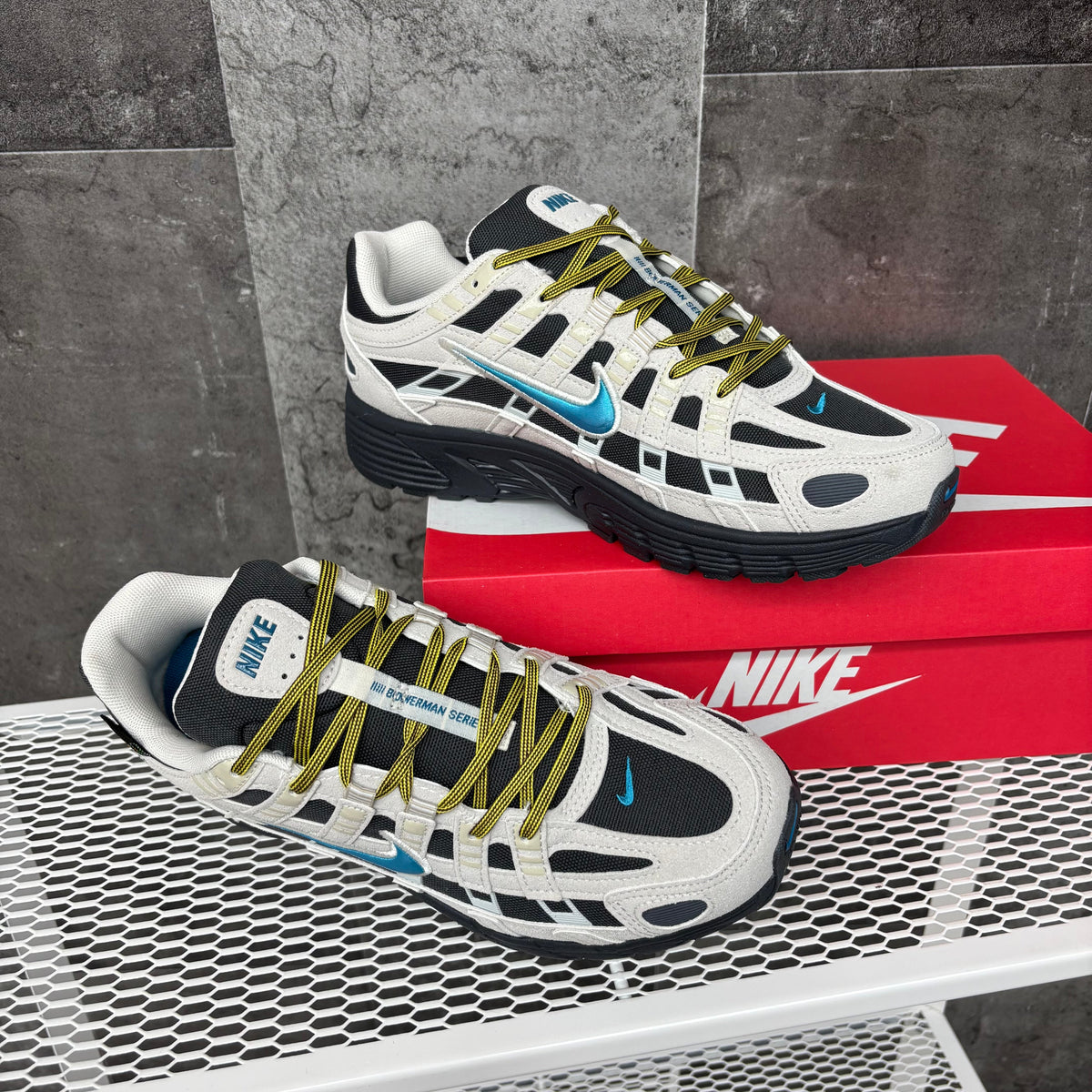 NIKE P-6000 CREAM & BLUE