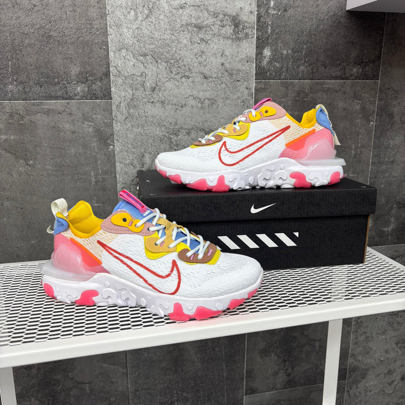 NIKE REACT VISION MX WHITE PINK YELLOW