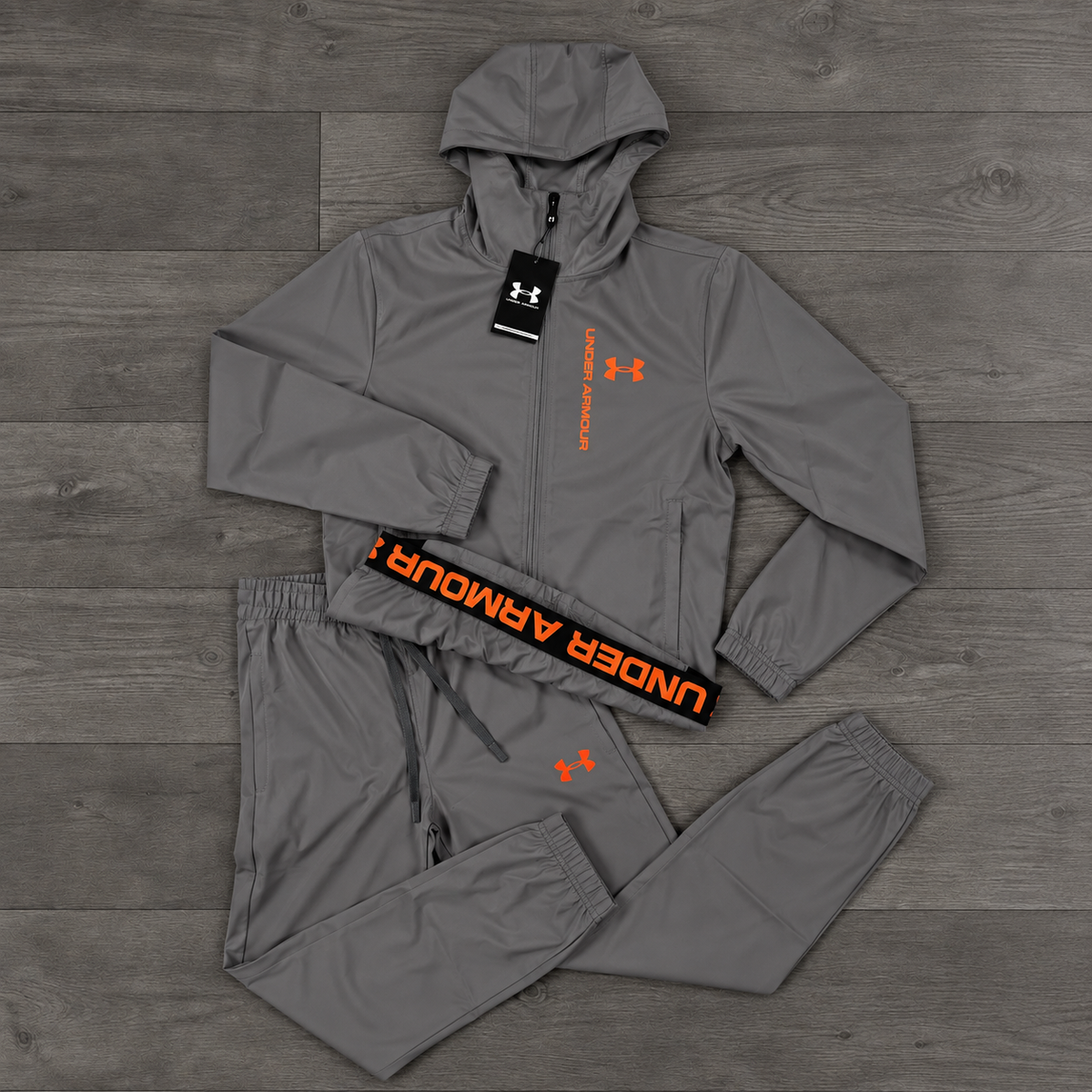 CHANDAL UNDER ARMOUR GREY & ORANGE